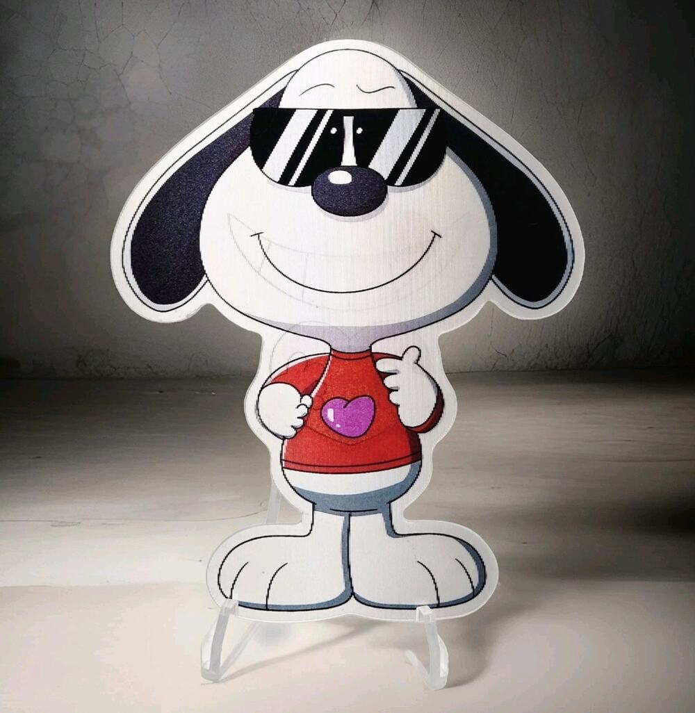 Peanuts Snoopy 3D Motion Lenticular Car Decal Sticker Peeker